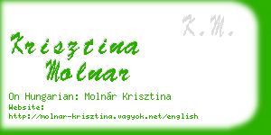 krisztina molnar business card