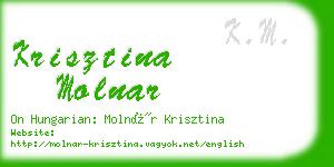 krisztina molnar business card